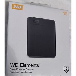 Western Digital WD Elements 1TB Portable External Hard Drive USB 3.0 Black HDD